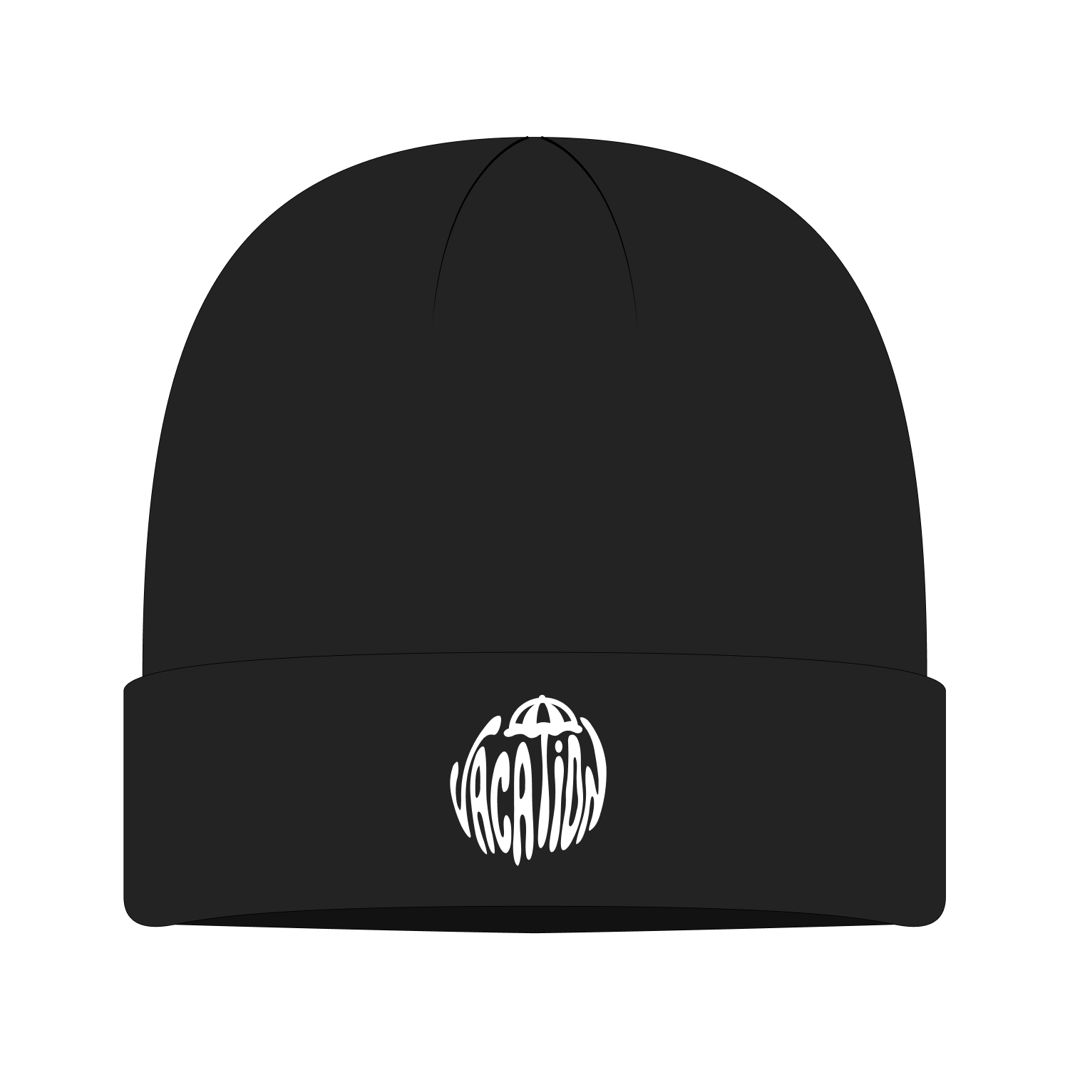 Vacation Black Beanie